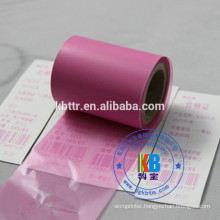 Textile garment taffeta wash care label printing pink wash resin thermal printer ribbon
